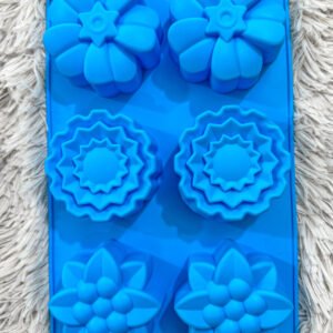 Flower Mix Soap Mold – Blue (300 Taka)