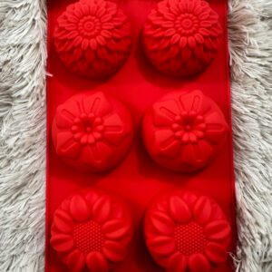 Flower Mix Soap Mold – Red (350 Taka)